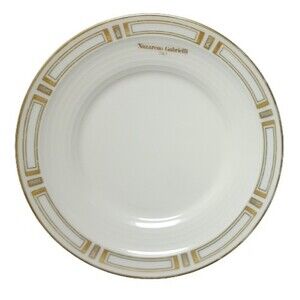 Nazareno Gabrielli Italy Dessert Plate Momoyama White Gold 5.75" Porcelain Plate